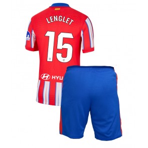 Atletico Madrid Clement Lenglet #15 Dětské Domácí dres komplet 2024-25 Krátký Rukáv (+ trenýrky)